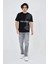 Erkek Baskılı T-Shirt - Siyah 2