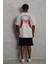 Oversize Baskılı Bisiklet Yaka T-Shirt - Gri 2