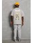 Oversize Baskılı Bisiklet Yaka T-Shirt - Gri 4