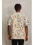 Oversize Baskılı Bisiklet Yaka T-Shirt - Gri 2