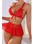 Kırmızı Dantelli Fiyonklu Babydol BC9240 2