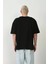 Basic Bisiklet Yaka Oversize T-Shirt - Siyah 2