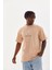 Baskılı Oversize T-Shirt - Bej 5
