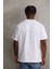 Baskılı Oversize T-Shirt - Beyaz 2