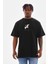 Baskılı Oversize T-Shirt - Siyah 1