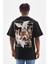 Baskılı Oversize T-Shirt - Siyah 2