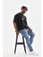 Baskılı Oversize T-Shirt - Siyah 4