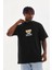 Baskılı Oversize T-Shirt - Siyah 1