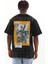 Baskılı Oversize T-Shirt - Siyah 2