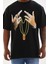 Baskılı Oversize T-Shirt - Siyah 1