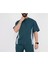 Oversize Yanları Şeritli T-Shirt - Cam Göbeği 1
