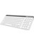 KB-BT90 Beyaz/gri Bluetooth+ 2.4ghz Telefon Tablet Standlı Şarjlı Q Mac/win/android/ıos Uyum 3