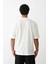 Baskılı Oversize T-Shirt - Beyaz 4