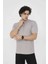 Bisiklet Yaka Slim Fit T-Shirt- Boyalı Gri 2