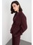 Fit Kesim Vatkalı Ceket Pantolon Takım Bordo 4