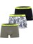 Erkek, Uspa, Lisanslı, Özel Üretim, Neon Yeşil-Lacivert 3'lü Boxer Set 1