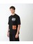 Bisiklet Yaka Baskılı Oversize T-Shirt - Siyah 2
