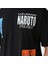 Bisiklet Yaka Baskılı Oversize T-Shirt - Siyah 4
