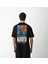 Bisiklet Yaka Baskılı Oversize T-Shirt - Siyah 5