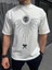 Bisiklet Yaka Baskılı Oversize T-Shirt - Beyaz 2