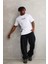 Bisiklet Yaka Baskılı Oversize T-Shirt - Beyaz 5