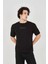 Jakar Kumaş Slim Fit T-Shirt - Siyah 1