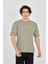 Jakar Kumaş Rahat Kol T-Shirt - Açık Yeşil 2