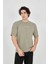 Jakar Kumaş Rahat Kol T-Shirt - Açık Yeşil 3