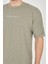 Jakar Kumaş Rahat Kol T-Shirt - Açık Yeşil 4