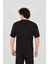 Jakar Kumaş Rahat Kol T-Shirt - Siyah 3