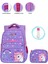 Lila Kristal Unicorn Okul Çantası + Beslenme Unicorn Çanta Ilkokul Çantası Sırt Çantası Atcık Çanta 1