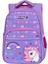 Lila Kristal Unicorn Okul Çantası + Beslenme Unicorn Çanta Ilkokul Çantası Sırt Çantası Atcık Çanta 3