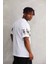 Bisiklet Yaka Baskılı Oversize T-Shirt - Beyaz 3
