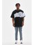 Bisiklet Yaka Baskılı Oversize T-Shirt - Siyah 5