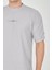 Waffle Kumaş Rahat Kol T-Shirt - Boyalı Gri 3
