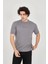Jakar Kumaş Slim Fit T-Shirt - Boyalı Gri 1