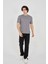 Jakar Kumaş Slim Fit T-Shirt - Boyalı Gri 4