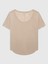 Kadın Bej Keten T-Shirt 1