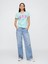Kadın Yeşil Disney Minnie Mouse Gap Logo T-Shirt 3