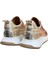 Gold Hakiki Deri Krokodil Desen Comfort Taban Sneaker 3