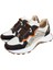 Krem Hakiki Deri Kahve Garnili Comfort Taban Bağcıklı Sneaker 4