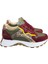 Yeşil Hakiki Deri Bordo Garnili Comfort Taban Bağcıklı Sneaker 1