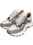 Beyaz Hakiki Deri Vizon Garnili Comfort Taban Bağcıklı Sneaker 4