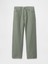 Erkek Yeşil Keten Karışımlı 90's Loose Herringbone Pantolon 2