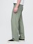 Erkek Yeşil Keten Karışımlı 90's Loose Herringbone Pantolon 5