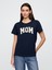 Kadın Lacivert Bisiklet Yaka T-Shirt 1