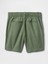 Erkek Bebek Haki Keten Pamuk Karışımlı Şort 2