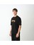 Bisiklet Yaka Baskılı Oversize T-Shirt - Siyah 3