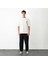 Bisiklet Yaka Baskılı Oversize T-Shirt - Beyaz 2