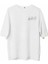Bisiklet Yaka Baskılı Oversize T-Shirt - Beyaz 1